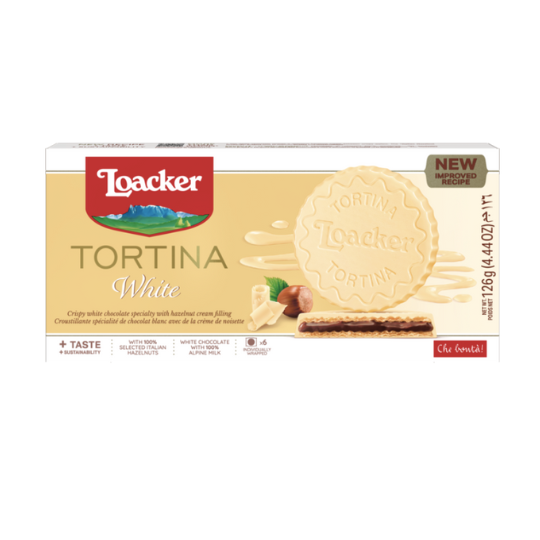 Loacker Biscuits Tortina White Chocolate 125g