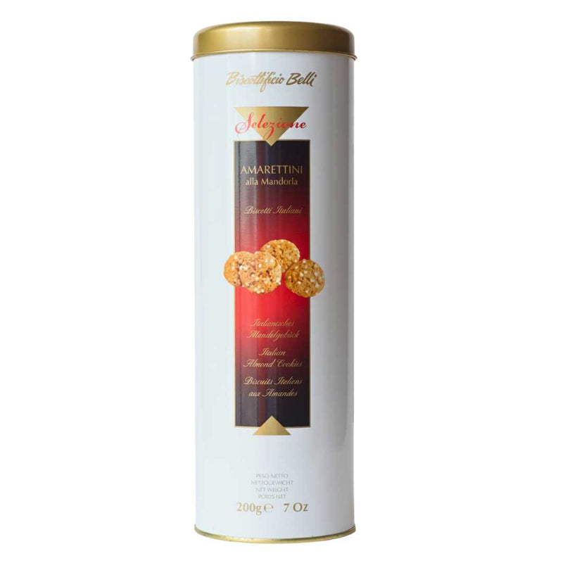 Amarettini Biscuits Belli Gift Tin 200g | Italian Biscuits