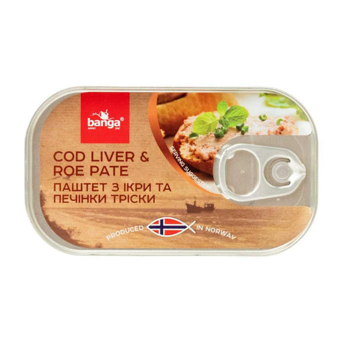 Canned Cod Liver Pate with Roe Banga 100g | Premium Fish Pâté
