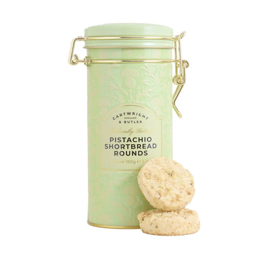 Cartwright & Butler Pistachio Shortbread Rounds in Tin 150g