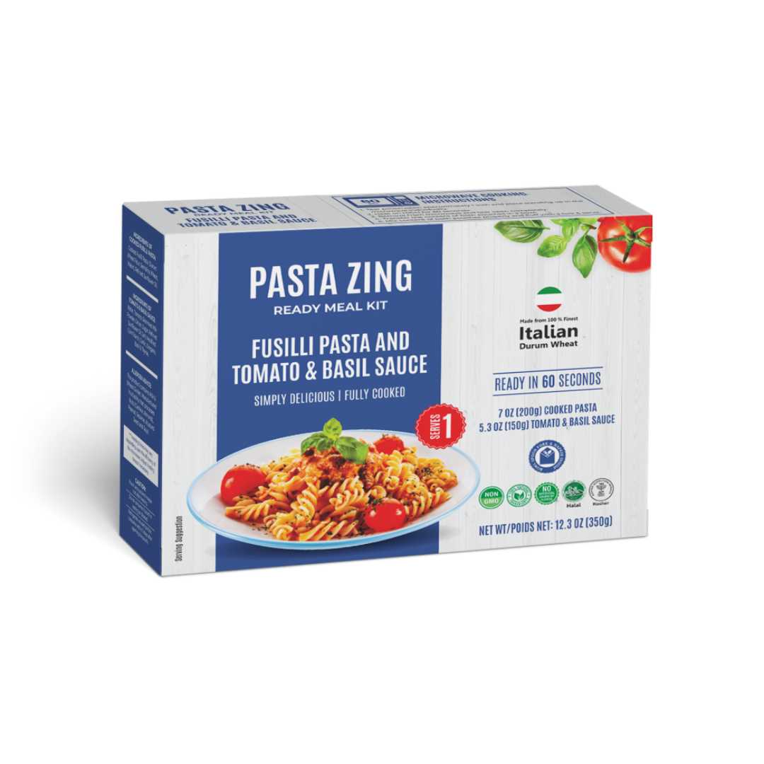 Cooked Pasta Zing Fusilli in Tomato & Basil Sauce Meal Kit 350g | Read ...