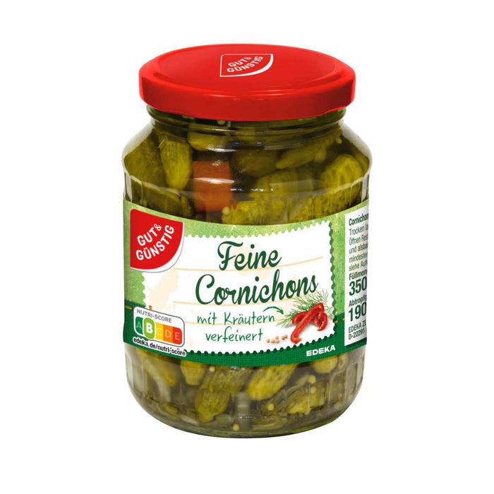 Cornichons with Herbs Gut & Günstig 350g