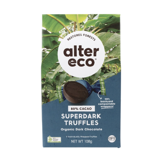 Alter Eco Organic Super Dark Chocolate Truffles 108g