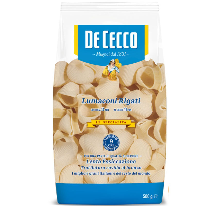 De Cecco Lumaconi Rigati 500g | Snail Shell Pasta