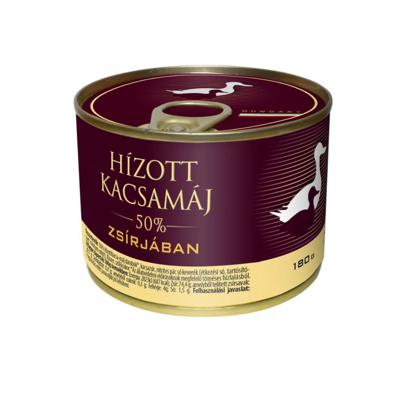 Duck Foie Gras Pieces in Duck Fat Szegedi Paprika 180g | Hungarian Fattened Duck Liver