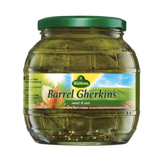 Gherkins Kuhne Barrel 1062 ml | European Foods