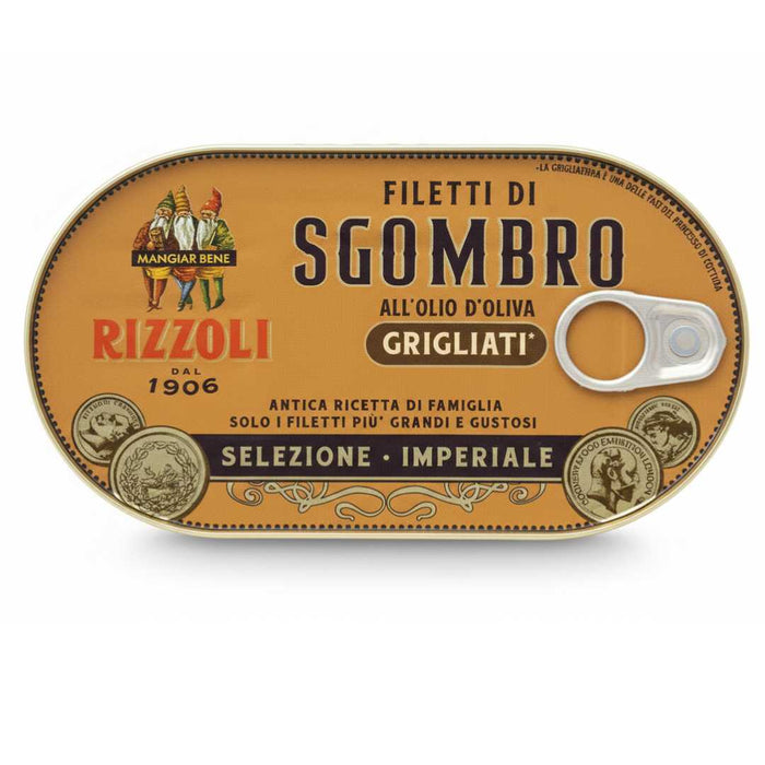 Grilled Mackerel Fillets Imperial Selection in Olive Oil Rizzoli 160g