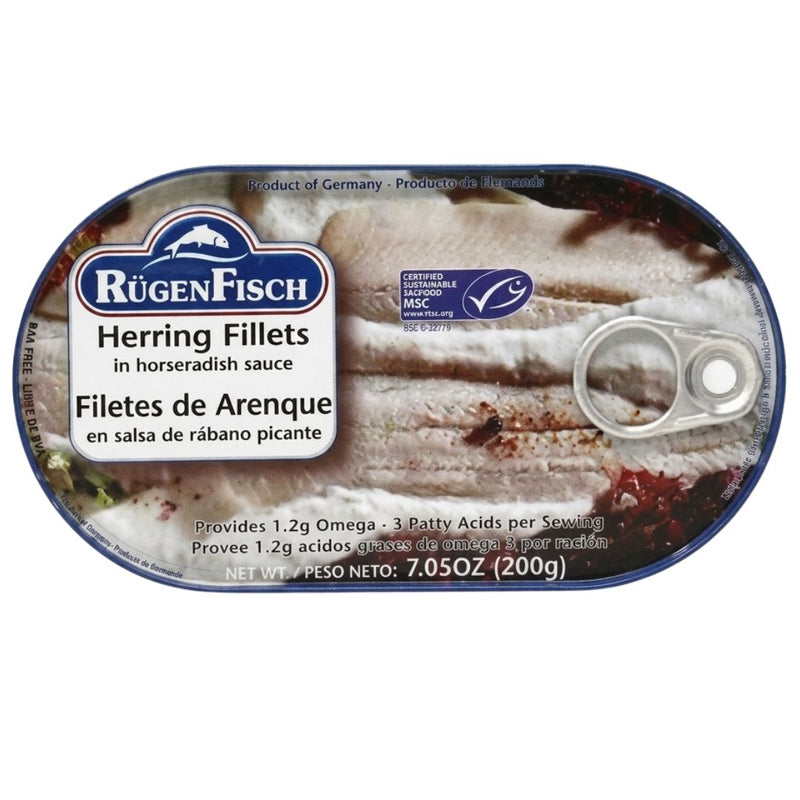 Rugen Fisch Herring Fillets in Horseradish Sauce 200g