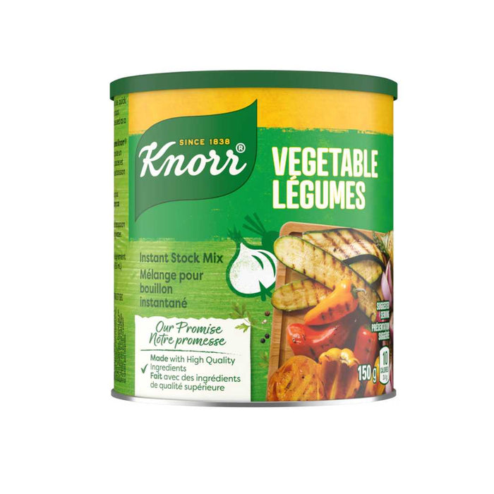 Knorr Vegetable Instant Stock Mix can on a white background