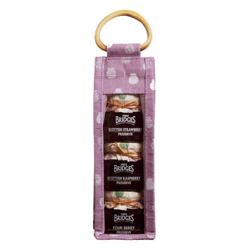 Mrs Bridges Preserves Triple jar Set Jute Bag 3x113g