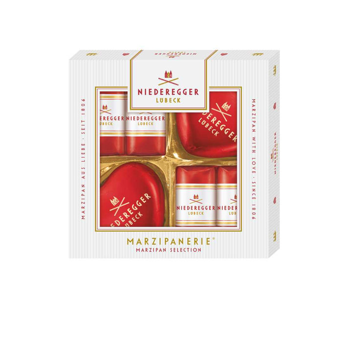 Niederegger marzipan selection packaging on a white background