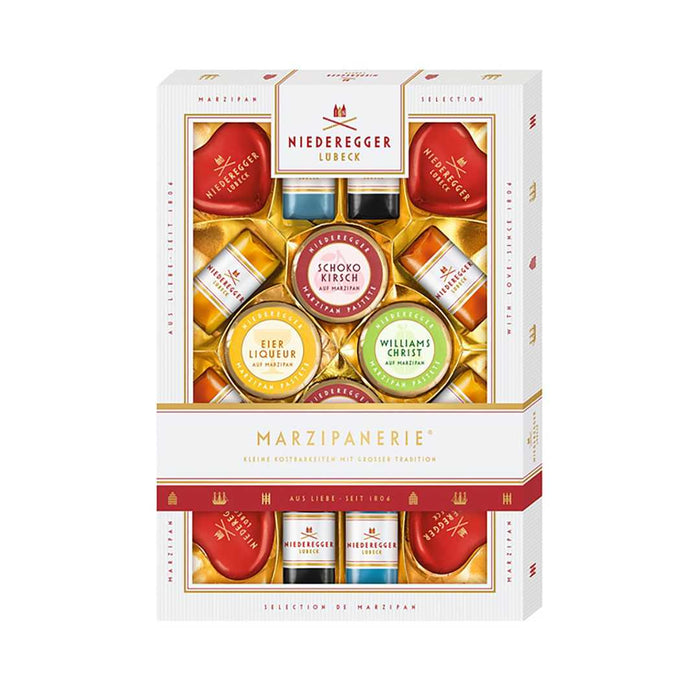 Niederegger Marzipanerie Assorted Gift Box 206g | Marzipan Pralines with Chocolate