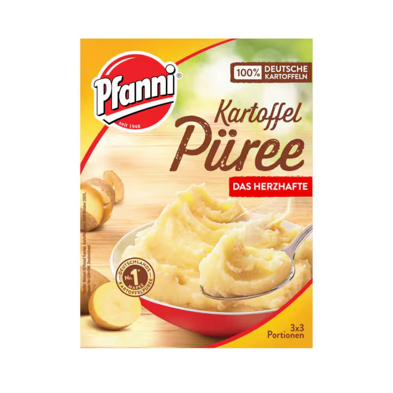 Pfanni Mashed Potatoes 243g | 100% German Potato Puree | 3 Portions x 3 Portion Packs