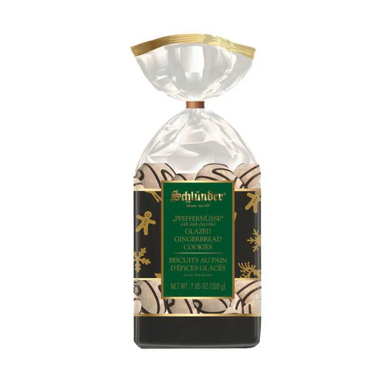 Pfeffernusse Schlunder with Dark Chocolate 200g | Iced Gingerbread Cookies