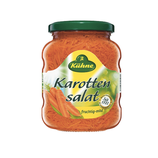 Pickled Carrots Kuhne 370ml | Mild Pickled Shredded Carrots