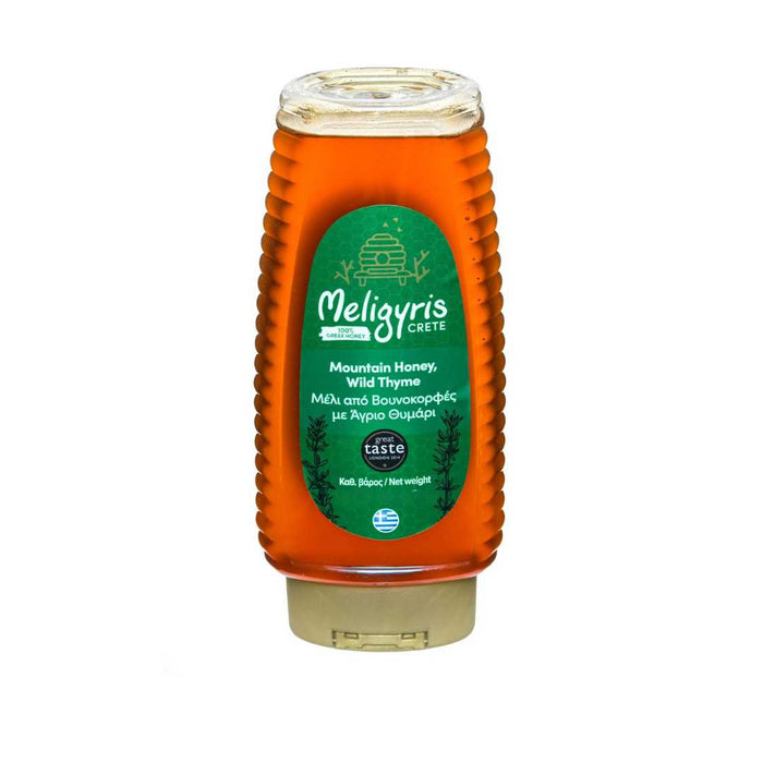 Pine Thyme Honey Meligyris Squeeze Bottle 250g | Greek Honey