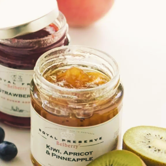 Pineapple Jam with Apricot & Kiwi Belberry Royal Fruit 215g
