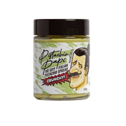 Jar of Pistachio Papi spread with a humorous label on a white background