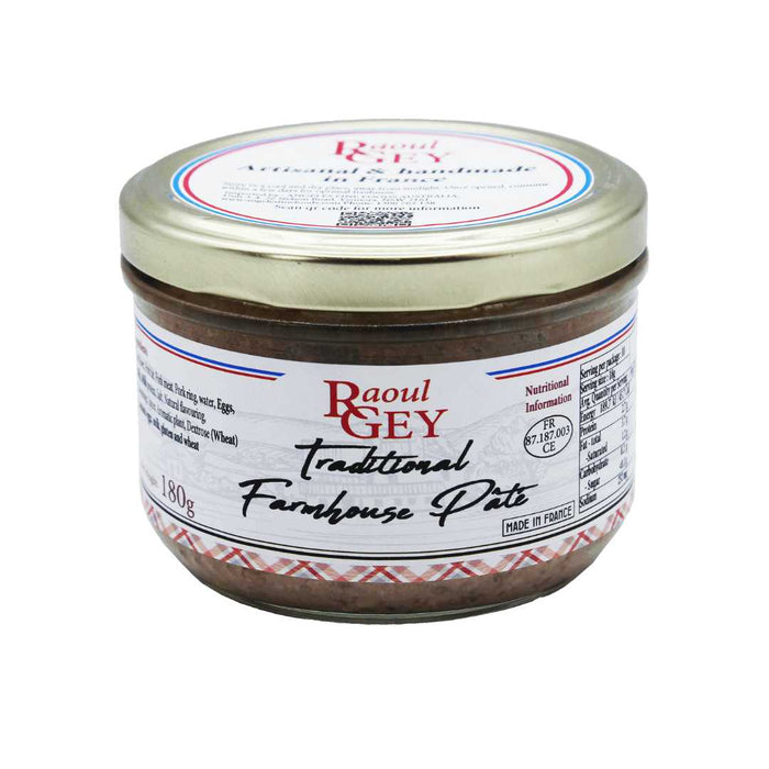 Pork Pate Traditional Farmhouse Recipe Raoul Gey 180g