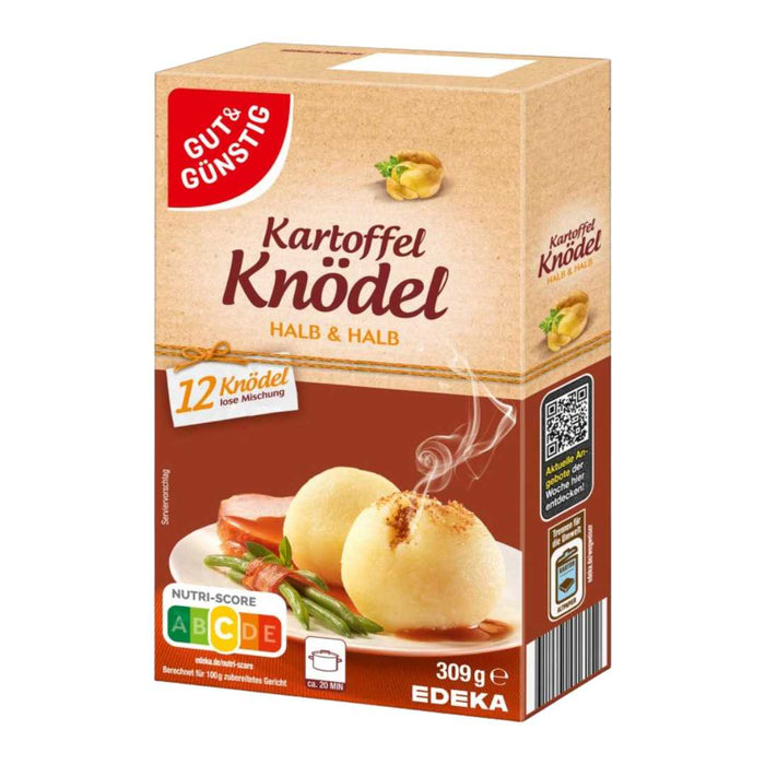 Potato Dumplings Half & Half Mix Gut & Günstig 309g | 12 Knödel