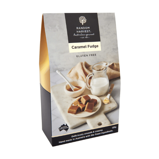 Random Harvest Caramel Fudge 125g | Creamy Gourmet Delight