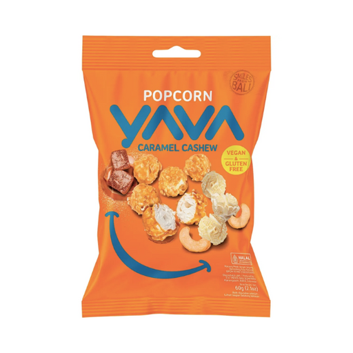 Salted Caramel Popcorn with Cashews Yava 60g | East Bali Cashews