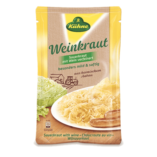 Sauerkraut with Wine | Bavarian Weinkraut Kuhne 520g