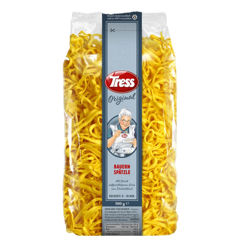 Tress Original Spaetzle Farmer Style 500g | Egg Noodles