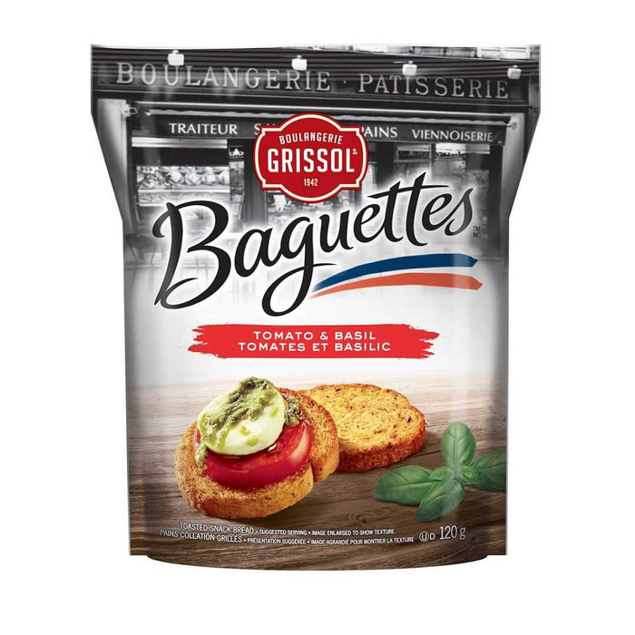 Toasted Bread Grissol Baguettes 120g | Snack Bread Tomato & Basil
