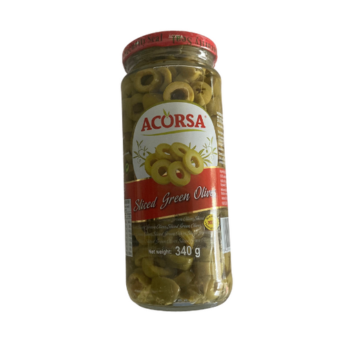 Sliced Green Olives Acorsa jar 340g