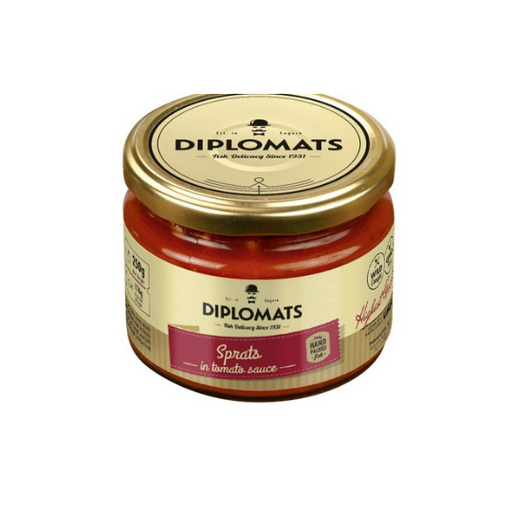 Smoked Sprats in Tomato Sauce Diplomats jar 250g