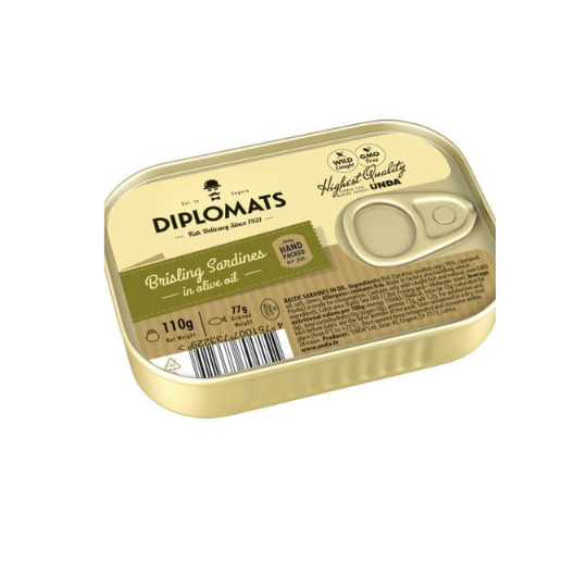 Brisling Sardines in Olive oil Diplomats 110g