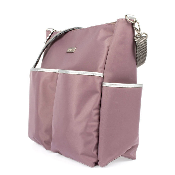 Diaper Bag and Backpack Kiwisac Kamamito Taupe Pink Rose - Shoesandbagx