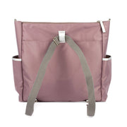 Diaper Bag and Backpack Kiwisac Kamamito Taupe Pink Rose - Shoesandbagx