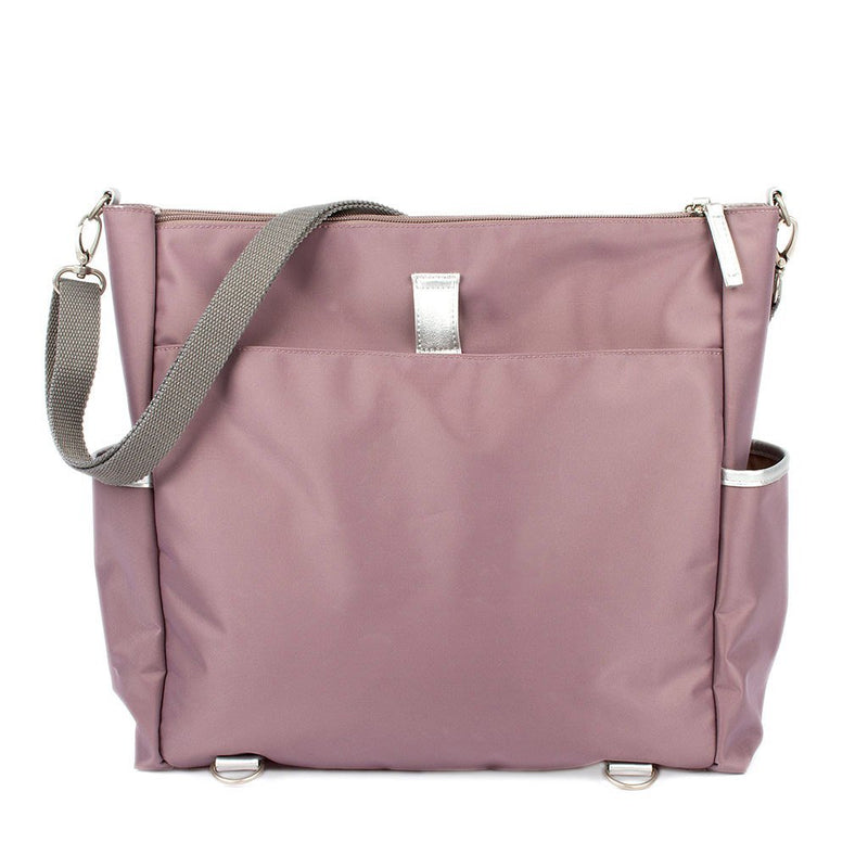 Diaper Bag and Backpack Kiwisac Kamamito Taupe Pink Rose - Shoesandbagx