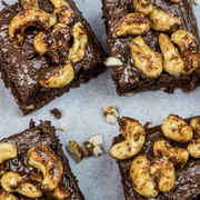 Brownies with sweet mustard