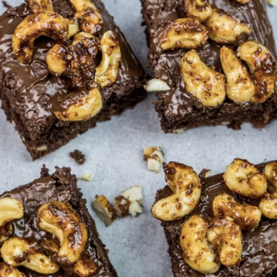 Brownies with sweet mustard