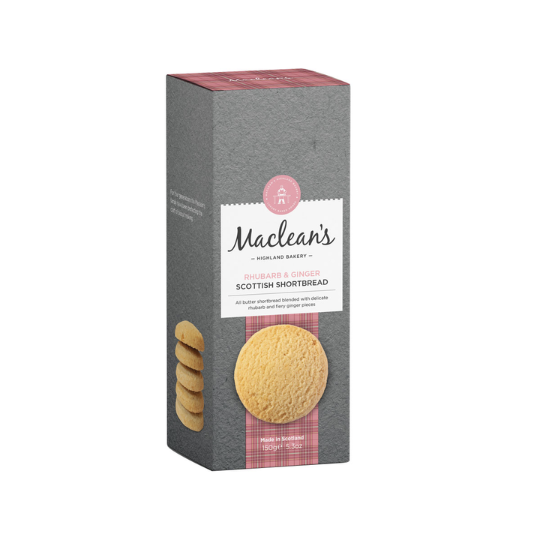 Shortbread Cookies Maclean's All Butter Rhubarb and Ginger 150g