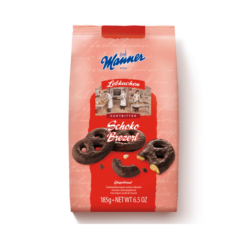 Manner Gingerbread Dark Chocolate Pretzels 185g