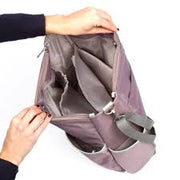 Diaper Bag and Backpack Kiwisac Kamamito Taupe Pink Rose - Shoesandbagx