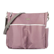 Diaper Bag and Backpack Kiwisac Kamamito Taupe Pink Rose - Shoesandbagx