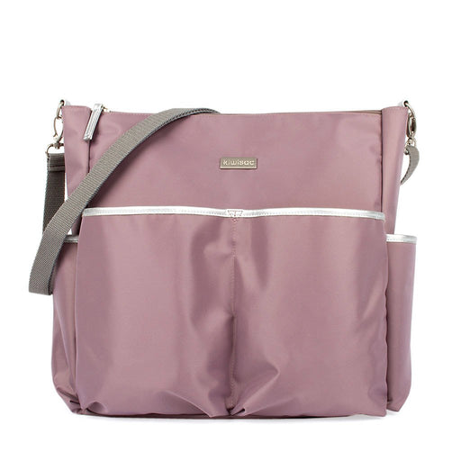 Diaper Bag and Backpack Kiwisac Kamamito Taupe Pink Rose - Shoesandbagx