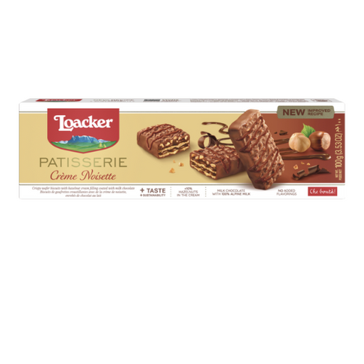 Loacker Wafers Milk Chocolate with Hazelnut cream 100g