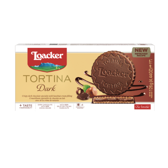 Loacker Biscuits Tortina Dark Chocolate 125g