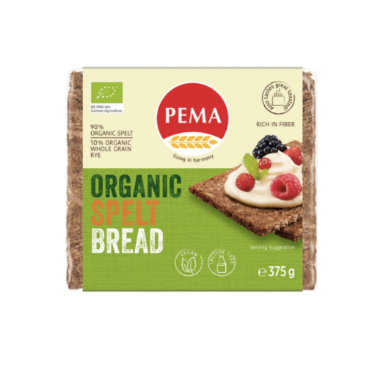 Organic Spelt and Rye Bread PEMA 375g | German Bread