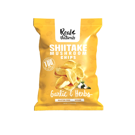 Shiitake Mushroom Chips Garlic & Herbs Real Naturals 32g — Gourmet
